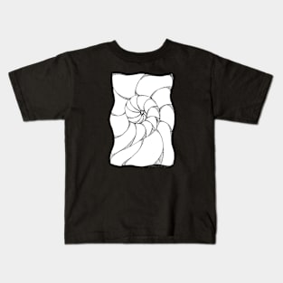 Ink drawing - Shell Swirl Kids T-Shirt